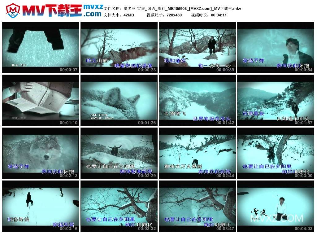 窦老三-雪狼_国语_流行_MB105908